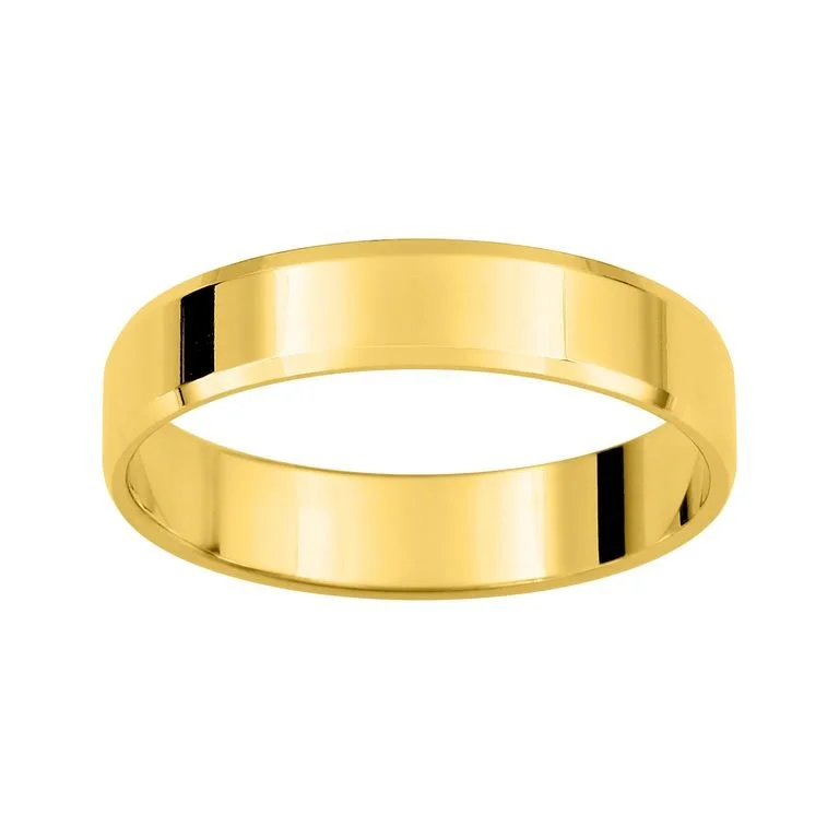 Alianza de boda con ranuras 4mm en oro amarillo 18K/750