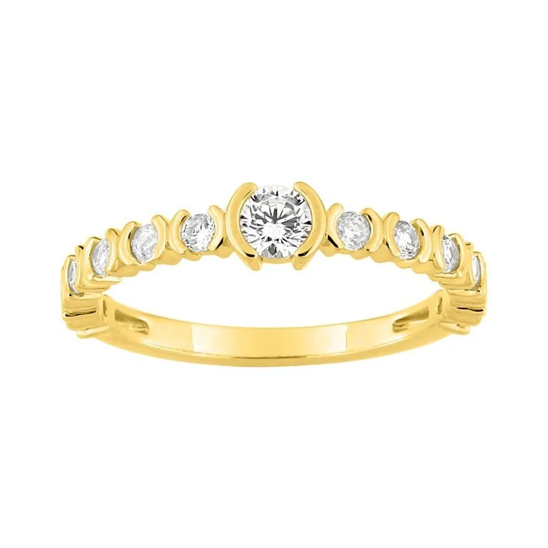 Anillo de Compromiso en Oro Amarillo 18K/750 con Diamantes 0.48CT GH-SI
