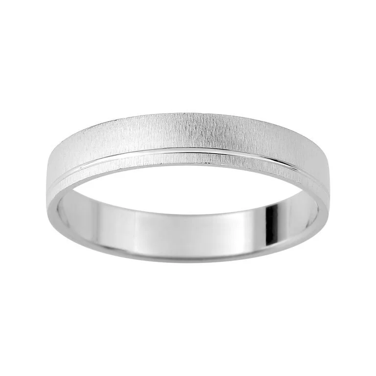 Alianza de boda en Oro Blanco 18K/750.