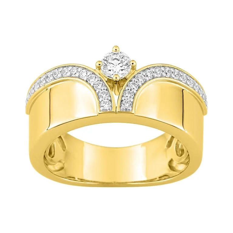 Anillo oro 18k/750 y diamantes 0.42ct