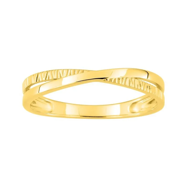 Anillo doble banda en oro amarillo 18k/750