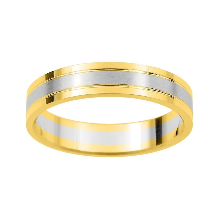 Alianza Bicolor de Oro 18K/750.