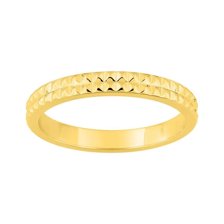 Anillo de Boda en Oro Amarillo 18k/750 Doble Diamantado
