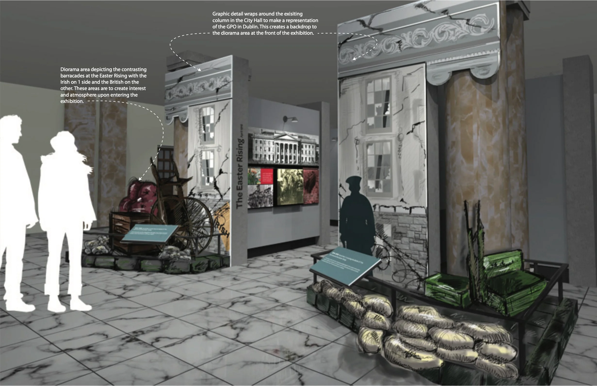 design museum sketching - diorama