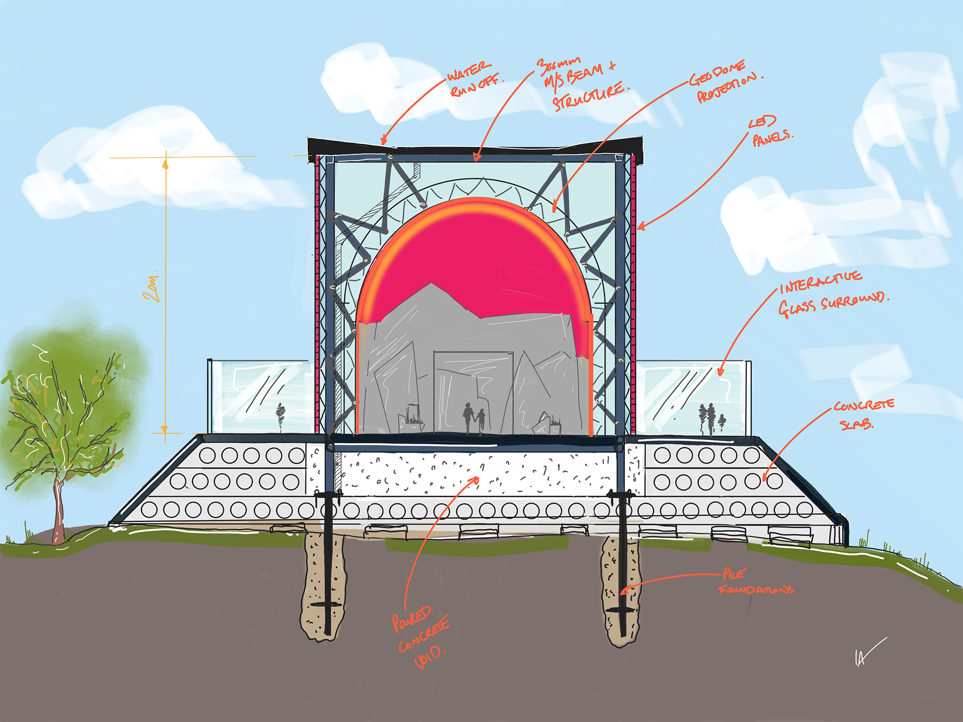 concept sketch for the New Murabba in Saudi Arabia.