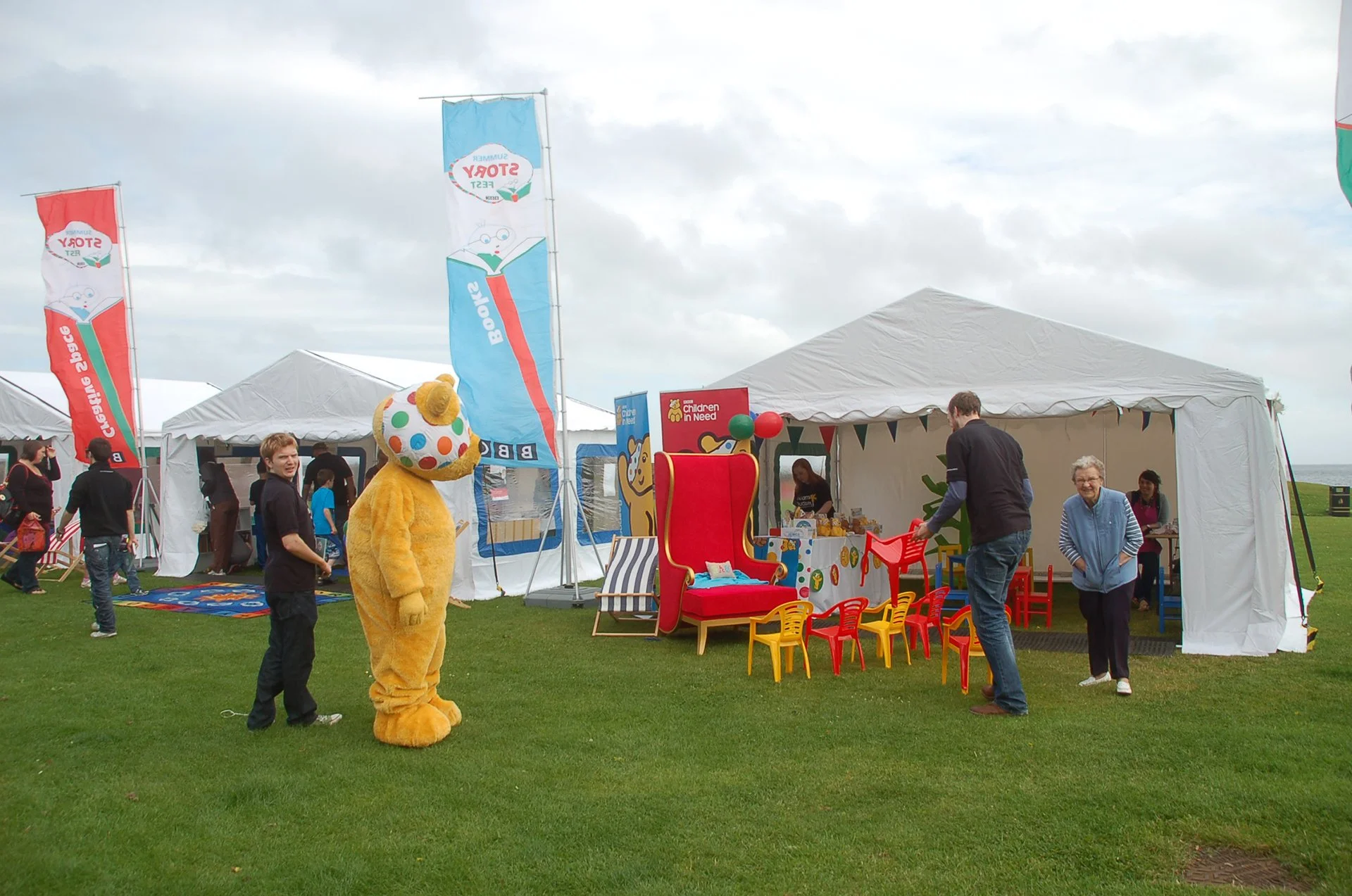 Pudsey bear visits the event.