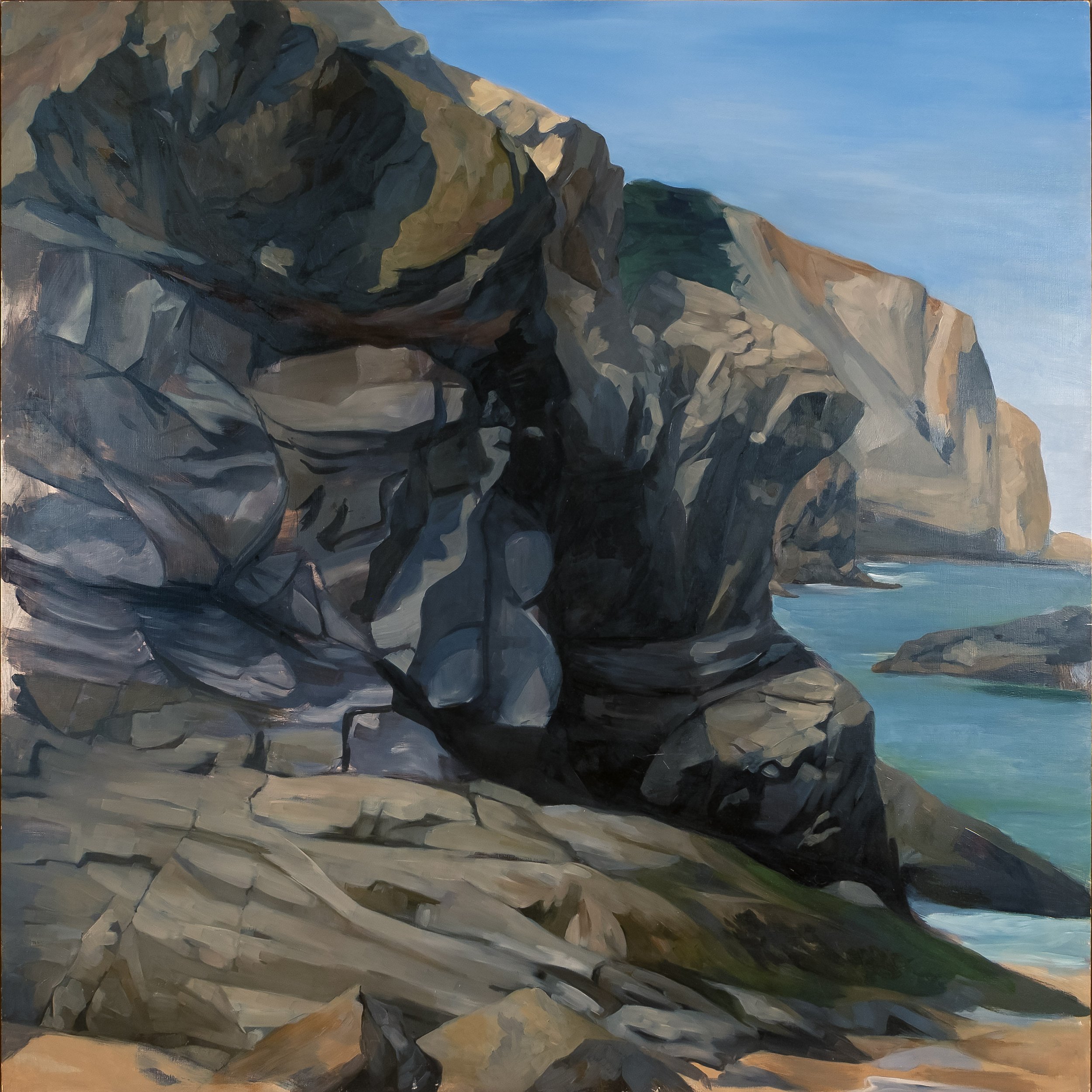China Beach, 2002, oil on panel, 48" x 48"