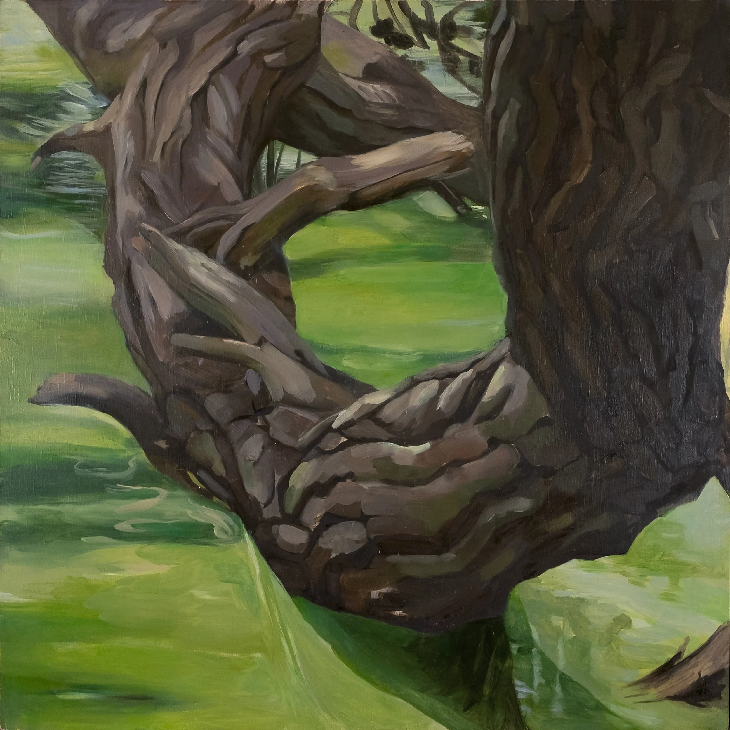 Branch #1, 2002, oil on panel, 24" x 24"