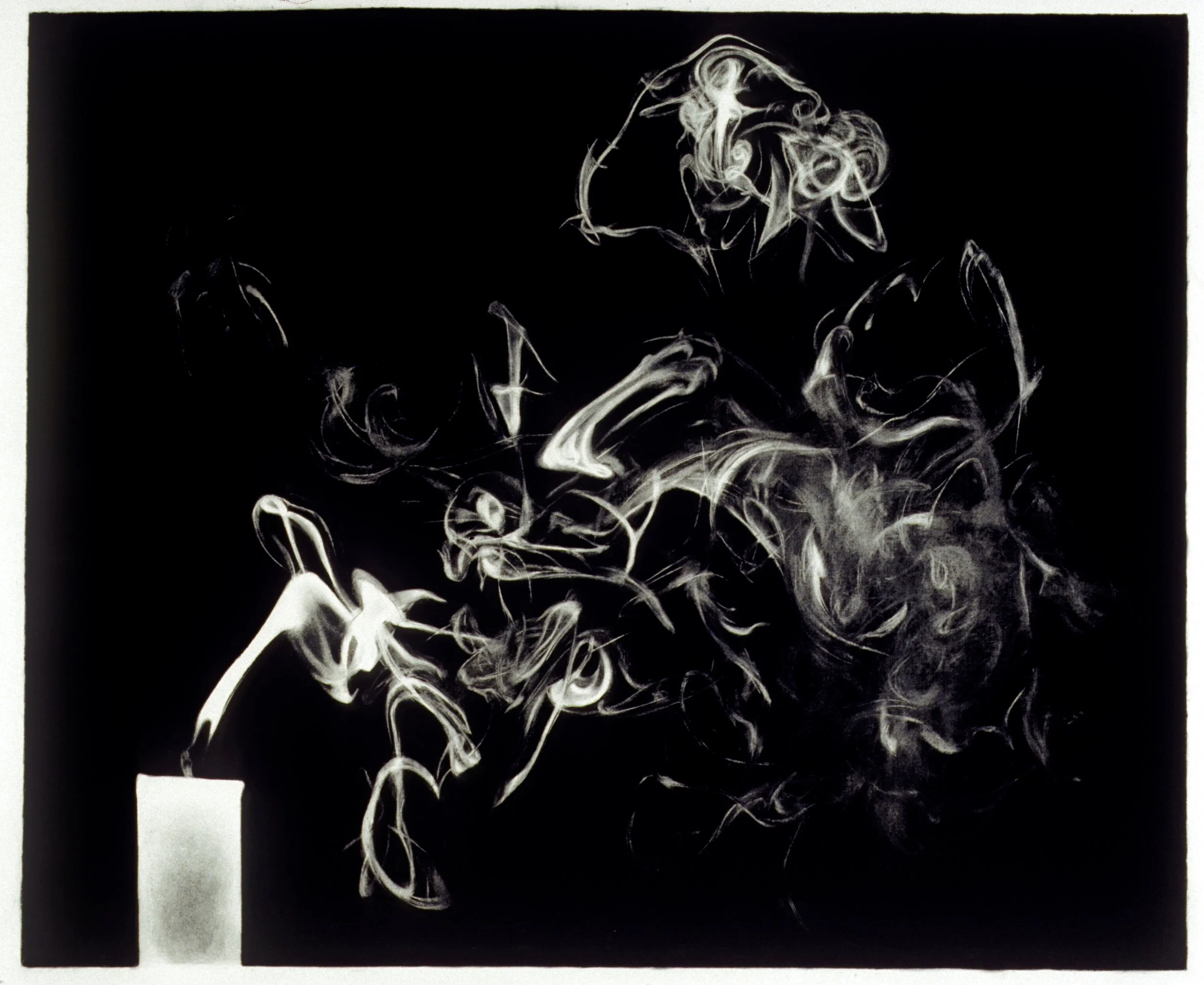 Traces #1, 1999, charcoal on paper, 55" x 60"
