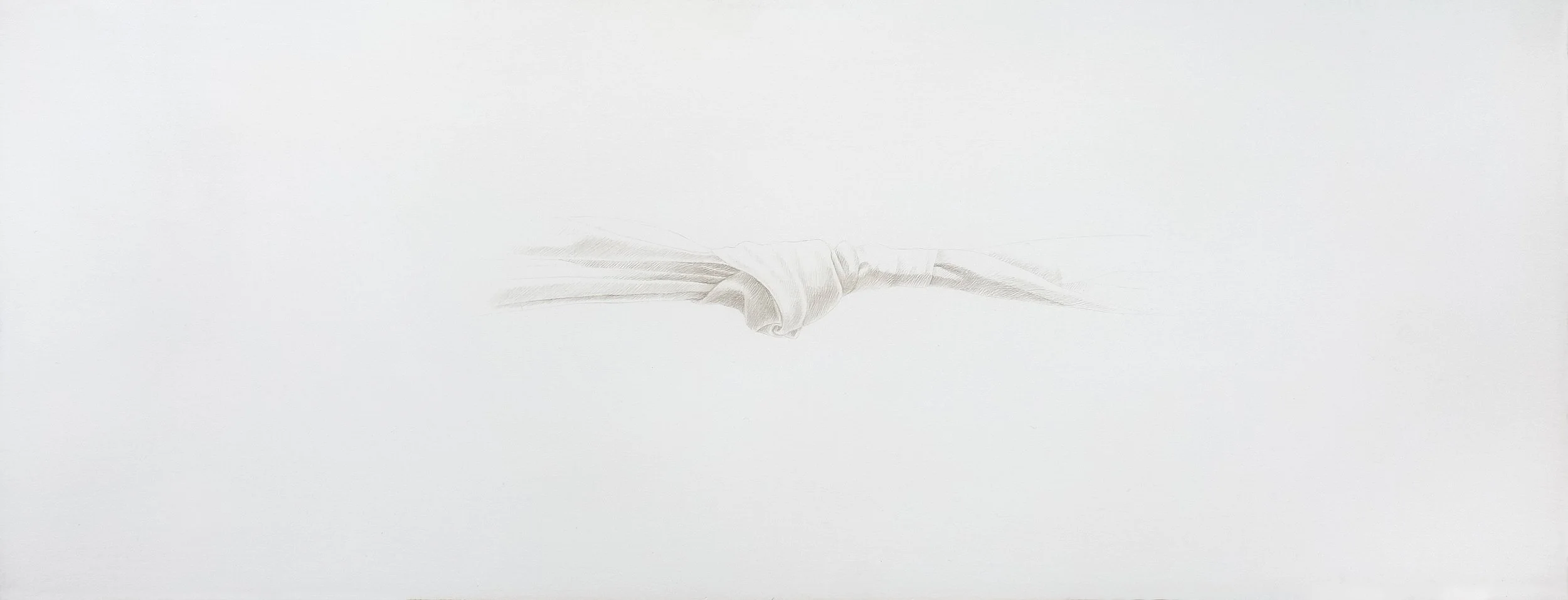 Knot #12, 1994, silverpoint on panel, 6" x 16"