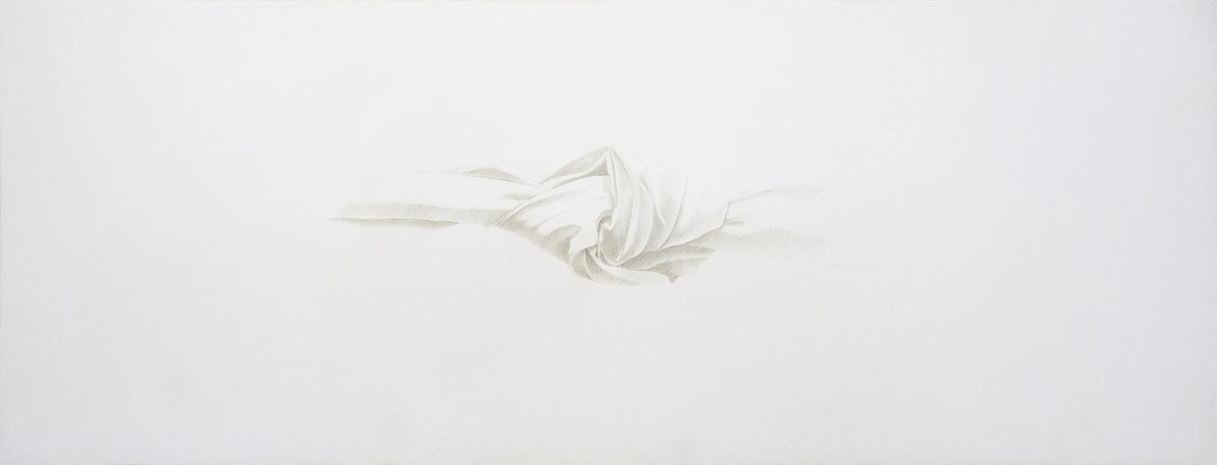 Knot #6, 1994, silverpoint on panel, 6" x 16"