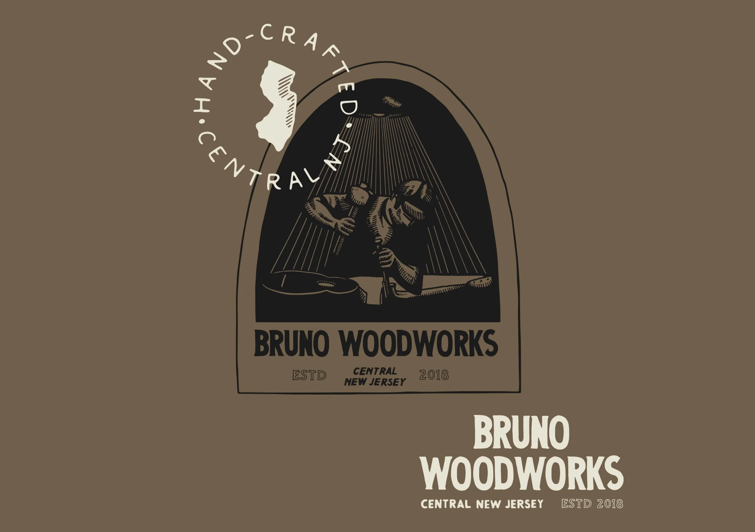 Refined logo design for handcrafted wood products brand