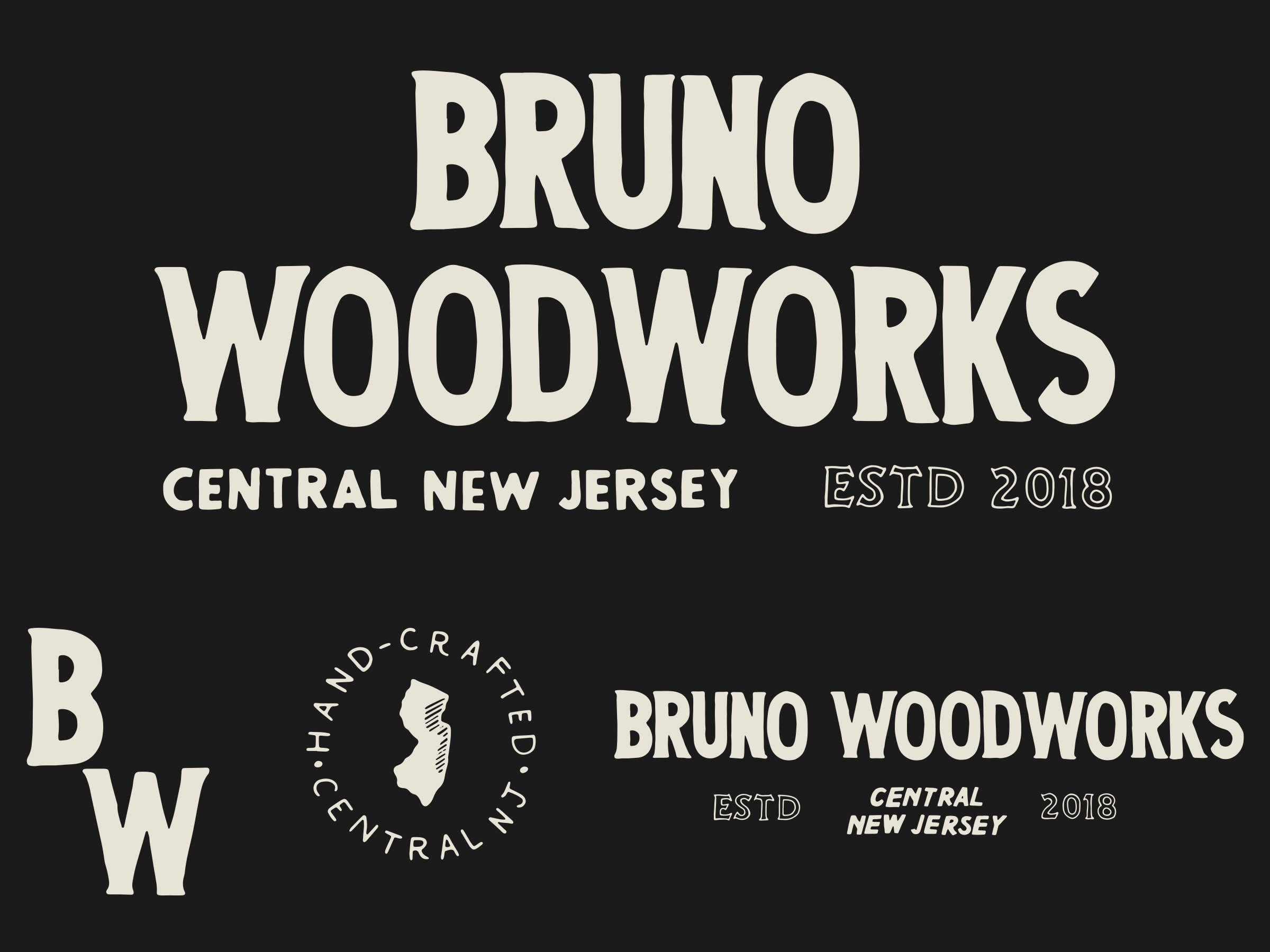 Artisan maker brand identity with masculine typography and organic looking visual identity
