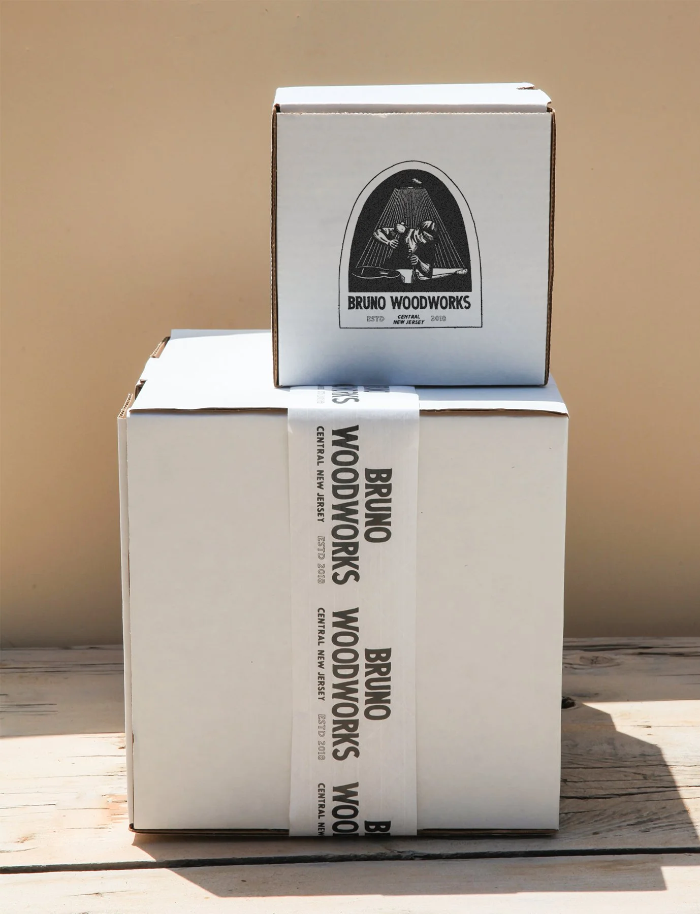 shipping material and brand collateral organic packaging and merch design for an artisan brand