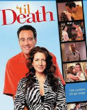 The cover of a magazine titled 'Until Death' featuring a smiling man and woman posing together, with smaller images of other people on the right side.