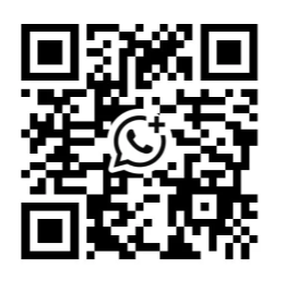 QR code with a small WhatsApp logo in the center.