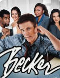 Poster for the TV show 'Becka' featuring several young adults, with one person prominently in the foreground.