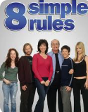 Group of five women standing together, smiling, in casual clothing, with a title '8 simple rules' in the background.