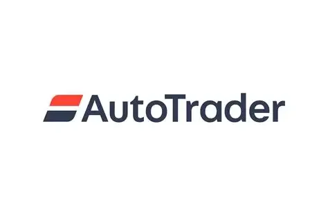 AutoTrader logo with stylized red, white, and blue stripes