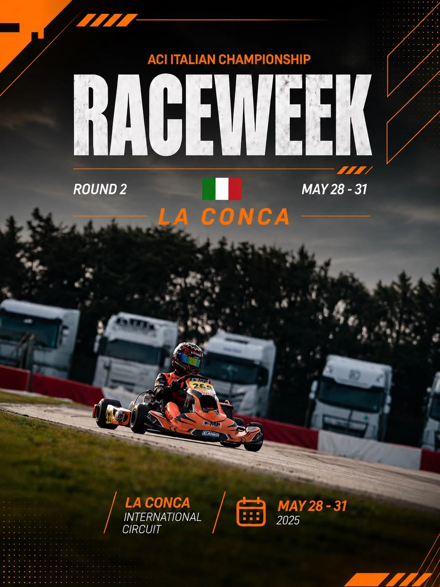 back on track after a break for round two of the Italian championship in La Conca🔥

@gamotokart 
@racing.life17 
@wyda_italy 
@rocketmotorsportagency 
@focuz_performance 

#racing #motorsport #laconca #karting