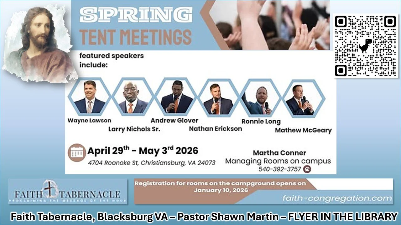SPRING TENT MEETING - CHRISTIANSBURG, VA