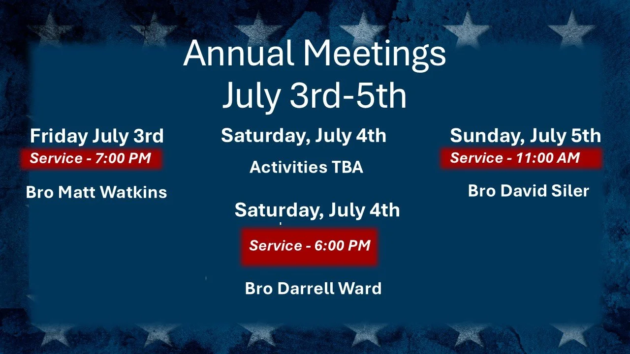 WOLJC Annual Meetings July 3rd - 5th