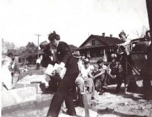 Brother Branham Laying Cornerstone