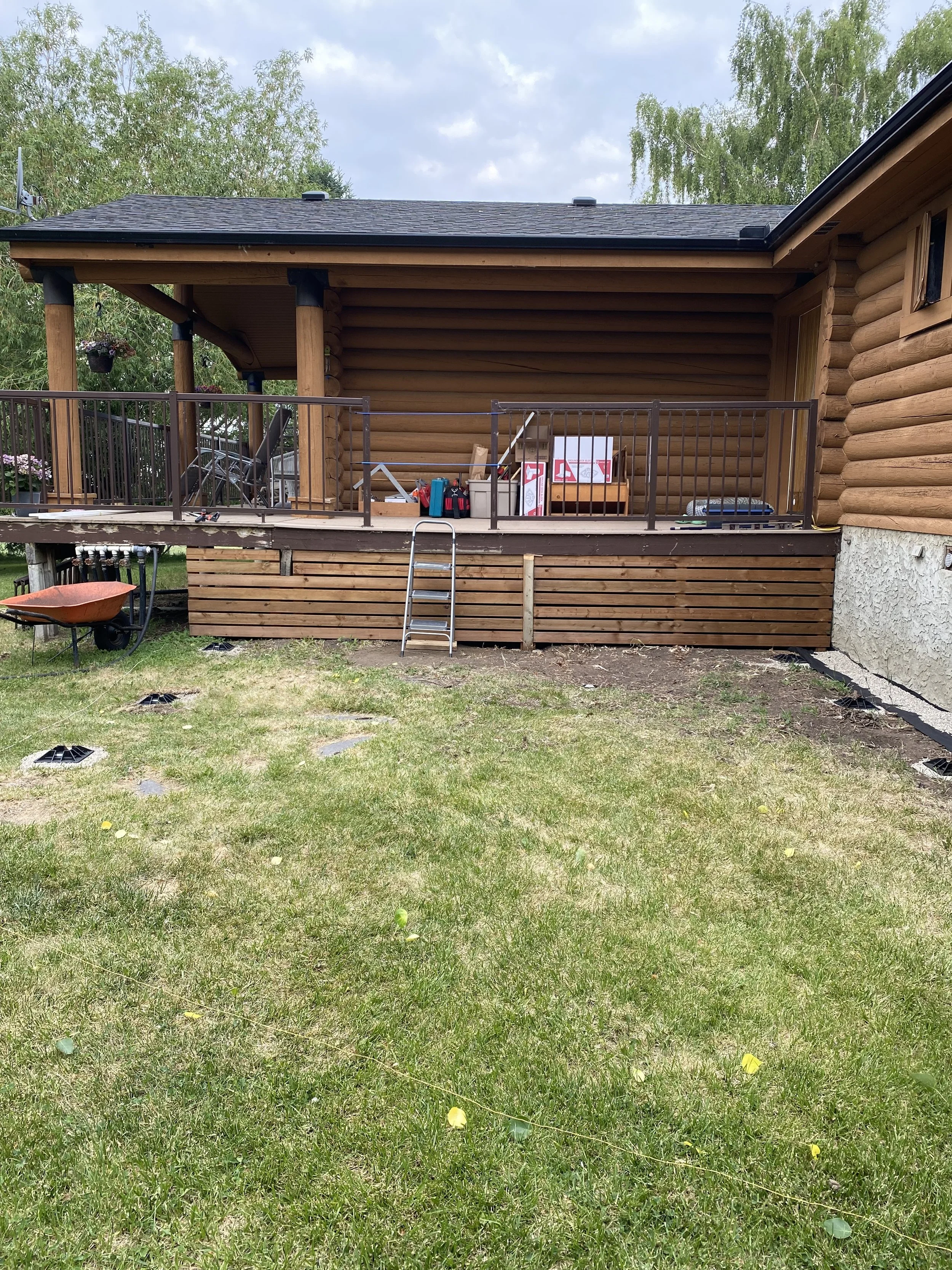 Before shot of side entrance to house after stair demo.