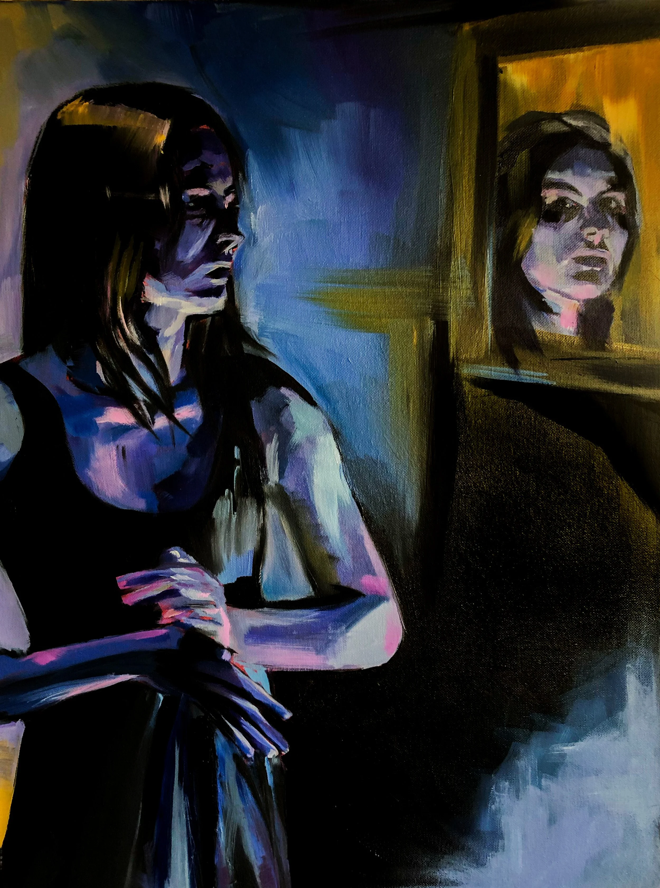 2021 "Naomi" oil on canvas.
-Featured in Footnote's 2021 art show