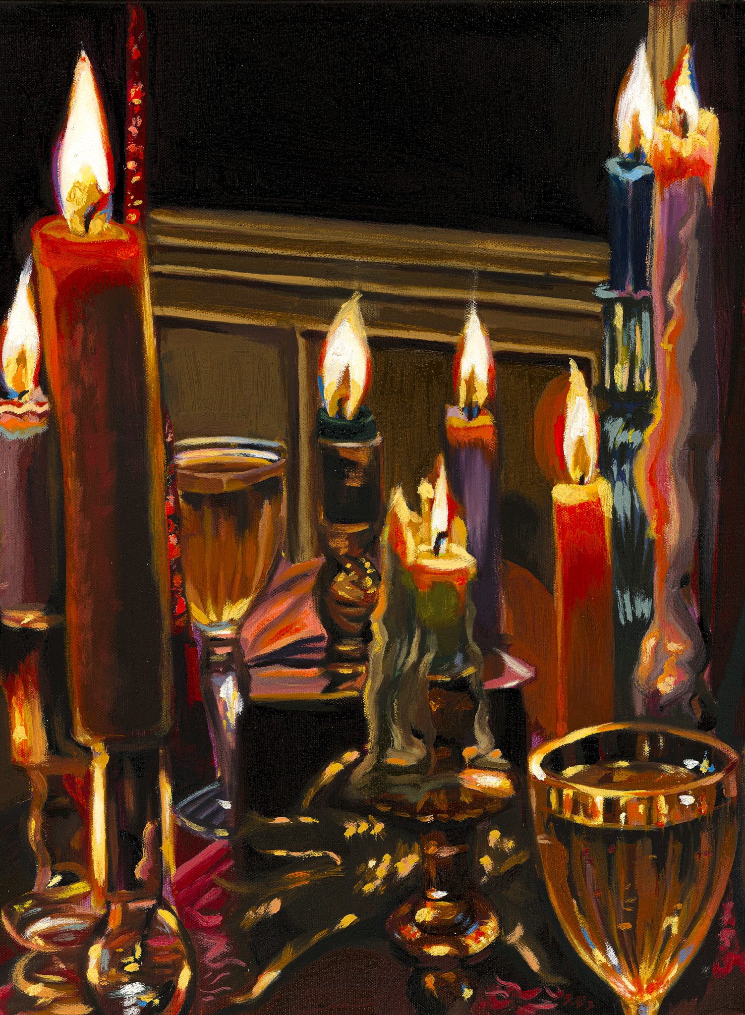 2024 "By Candlelight" oil on canvas. -Featured in Sawtooth School For Visual Arts 2024 Juried Exhibition.