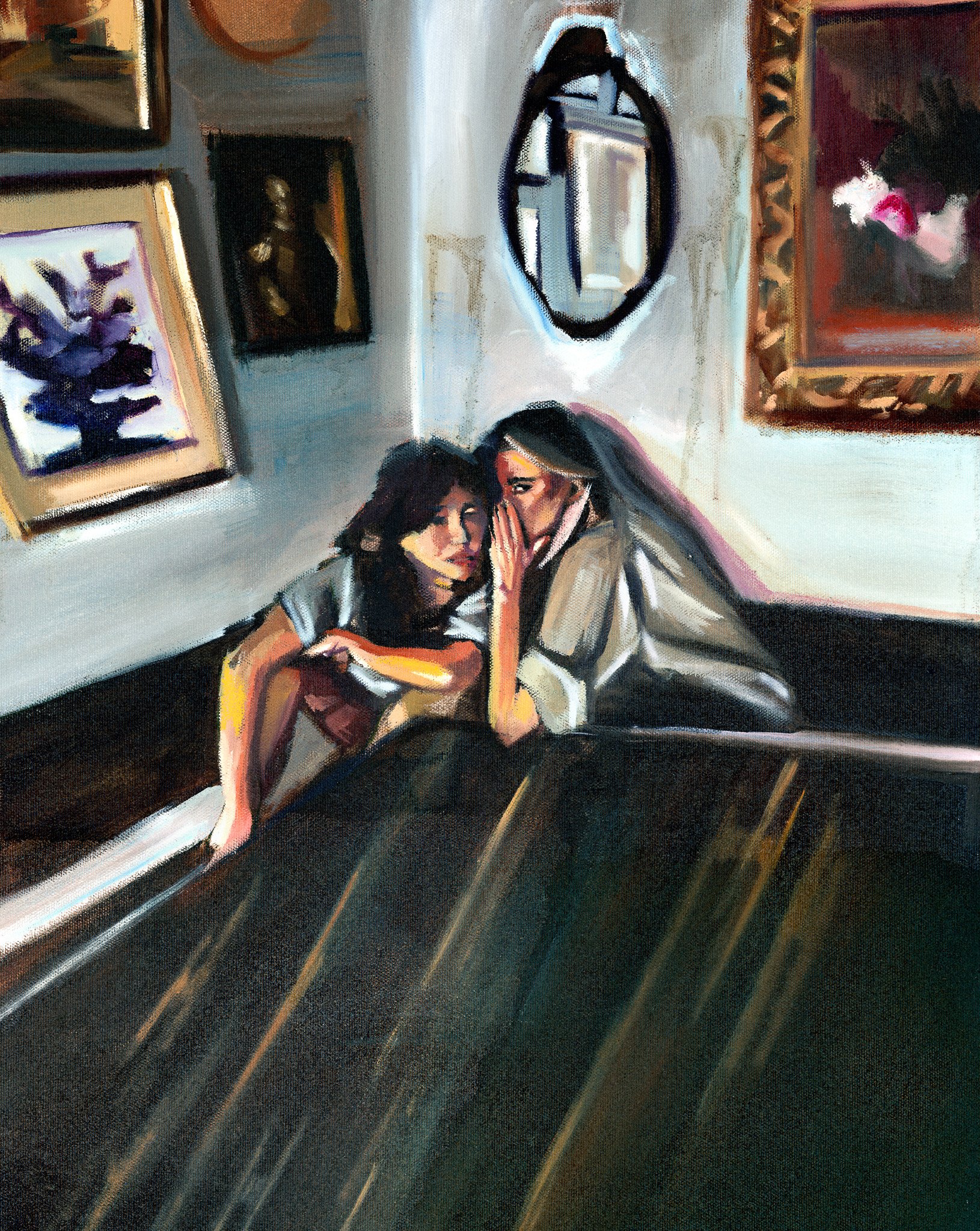 2022 "Secrets in Dough-Joes" oil on canvas.