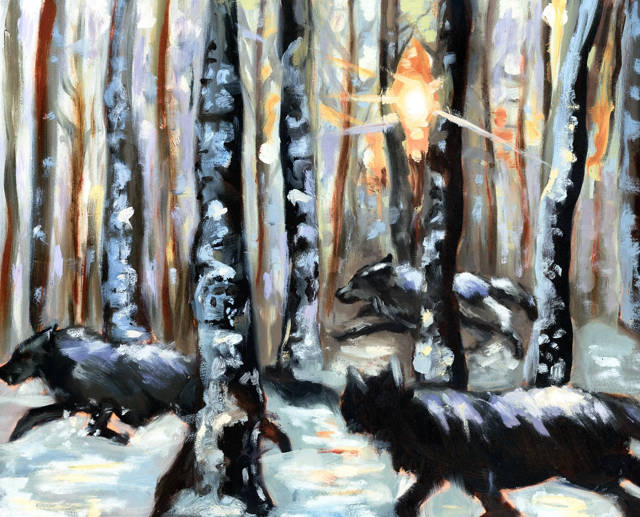 2024 "As Long As We're Together" Oil on wooden board.