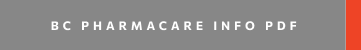 Button for a PDF document titled 'BC Pharmacare Info PDF' with a gray and red header.