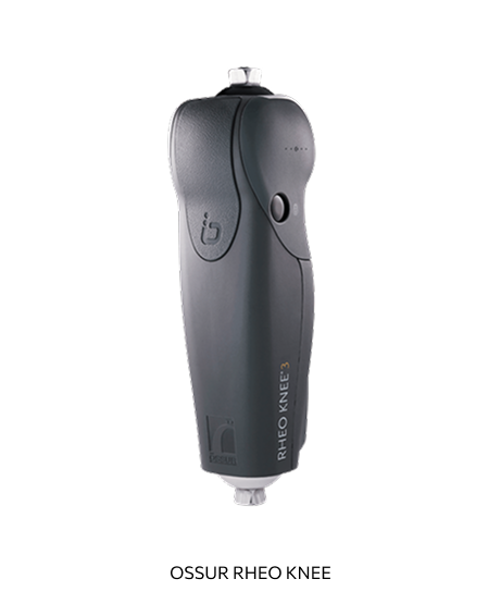 Vancouver Prosthetics & Orthotics Ossur Rheo Knee prosthetic leg device with a sleek gray design