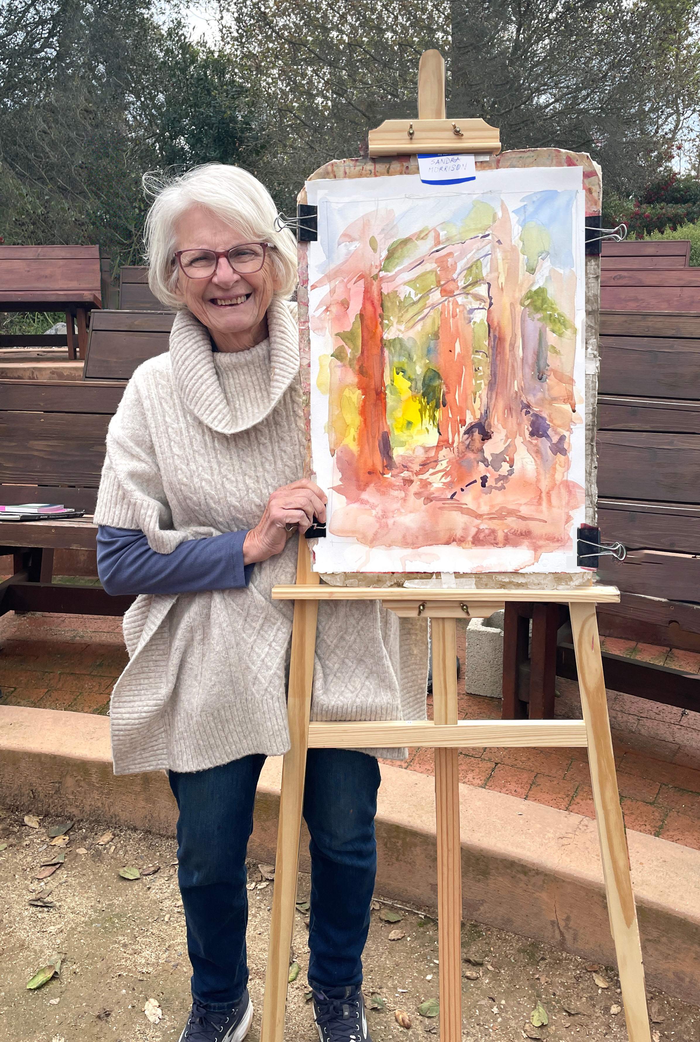 Watercolor Painting at Shipley Nature Center Huntington with SOCALPAPABeach