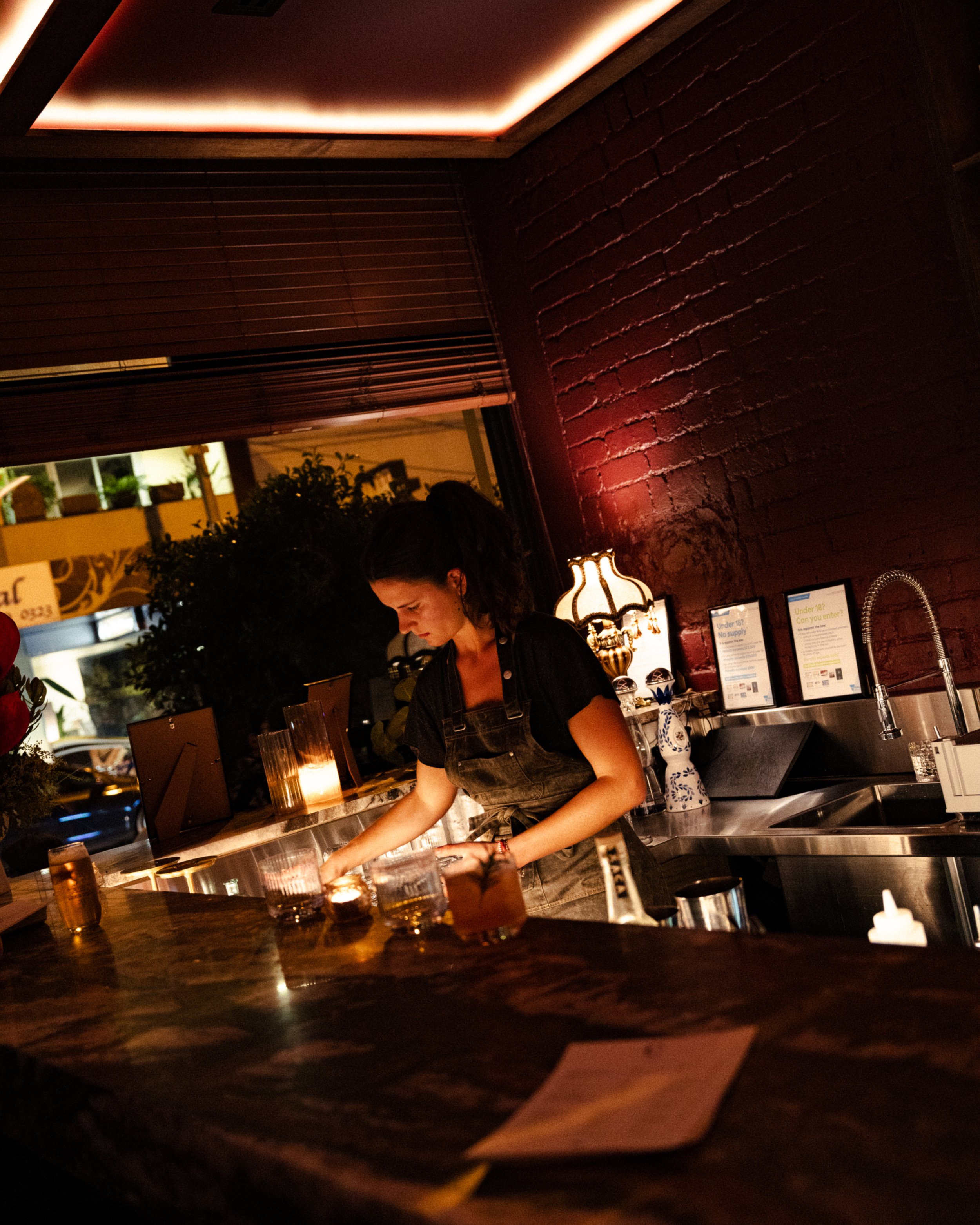 Cocktail prepared by the bartender