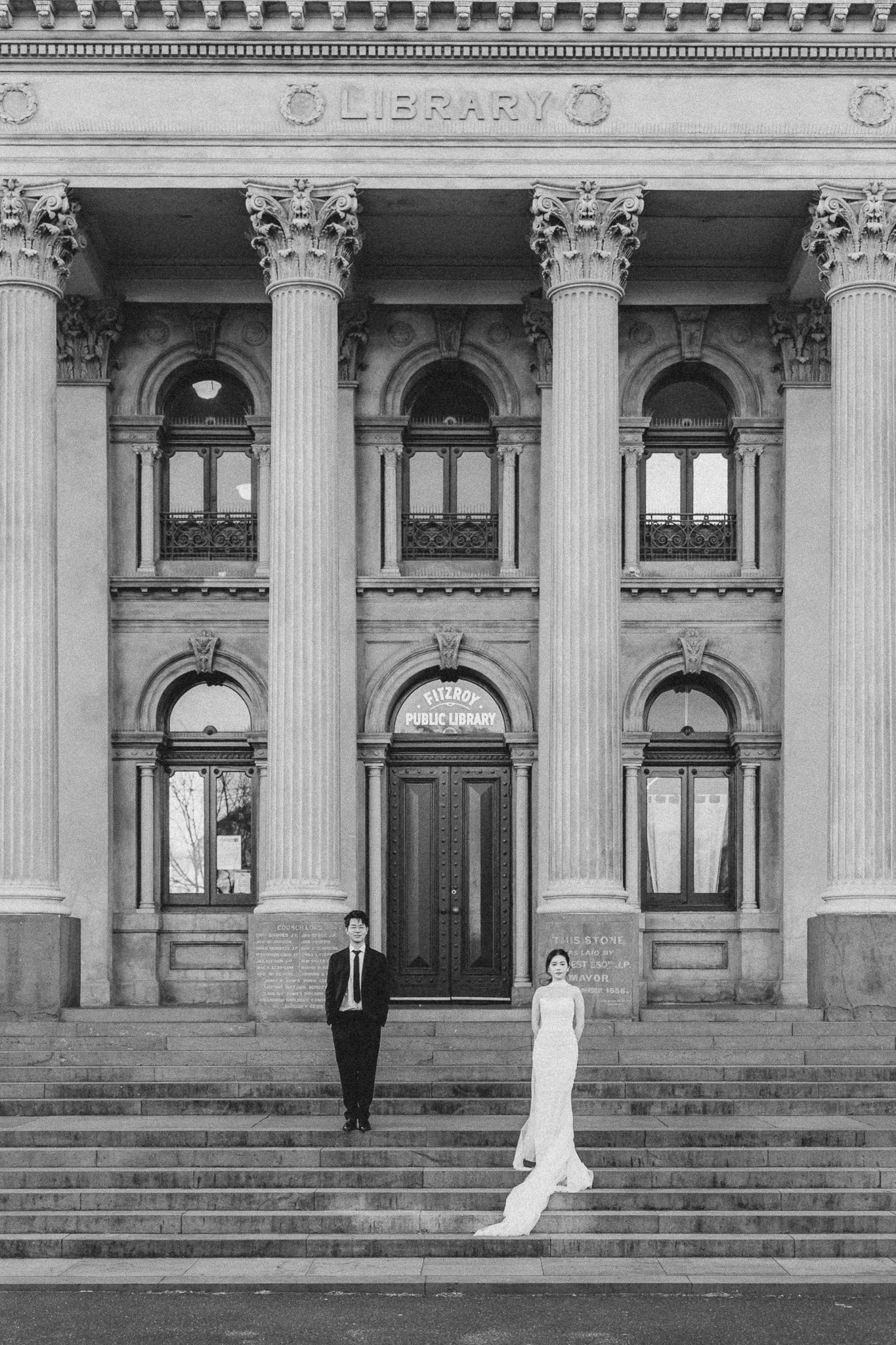 Pre-wedding shoot at Fitzroy Library