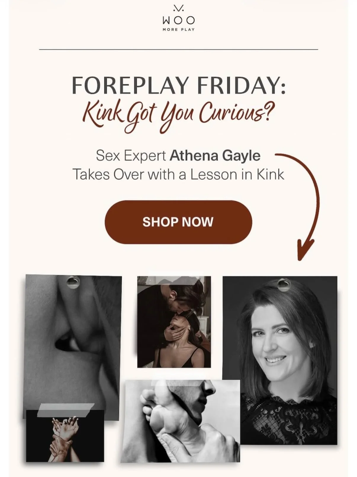 Featured in the @woomoreplay newsletter 🤌 with the absolute oldest headshot they could find 😂 

Making k!nk and BSMD accessible to everyone 💜 

#woomoreplay #skinnyconfidential #wellness #lifestyle #coupleswhoexplore