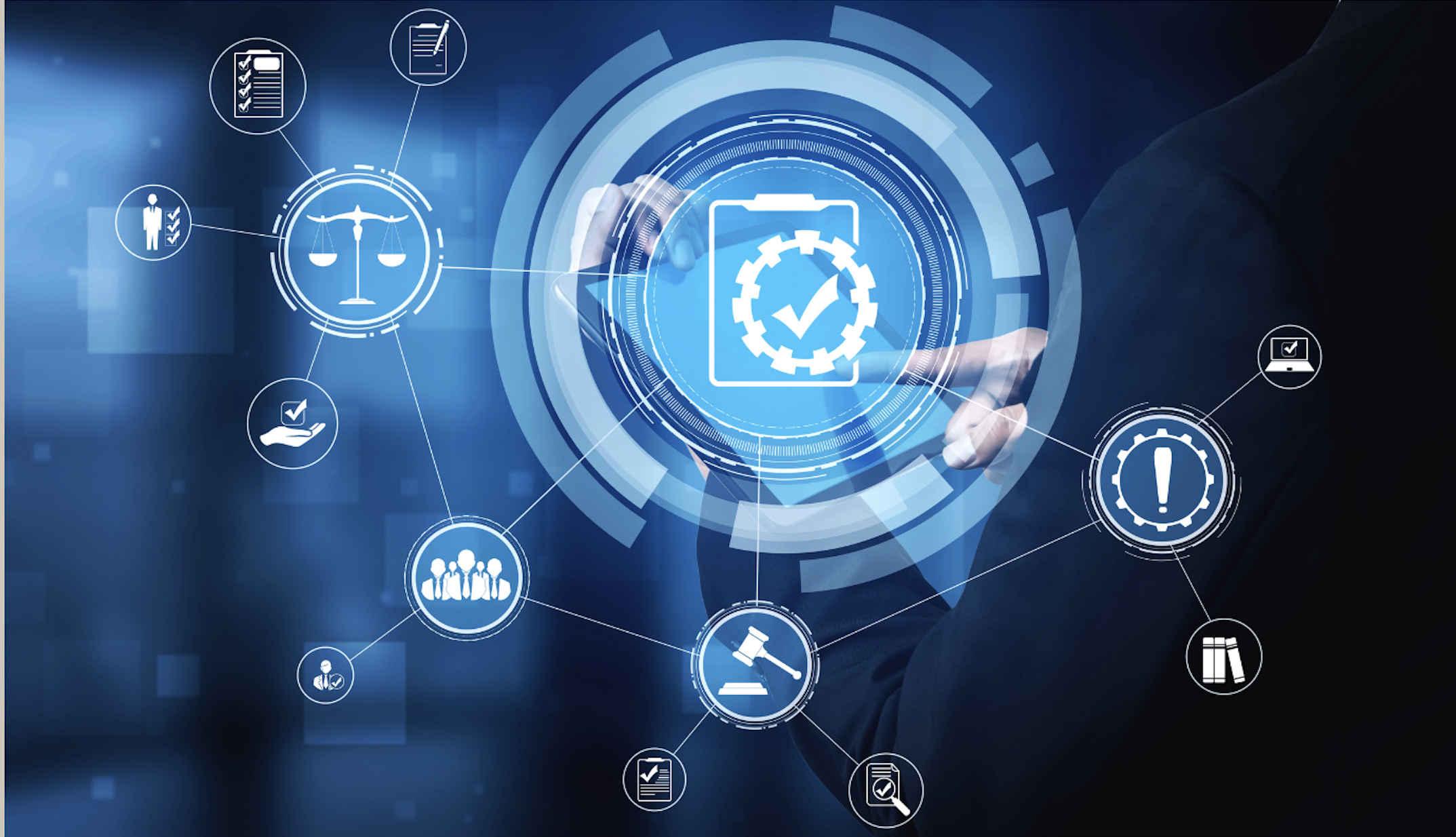 Digital risk/compliance image - Digital risk and compliance interface representing planning, documentation, and readiness review support.