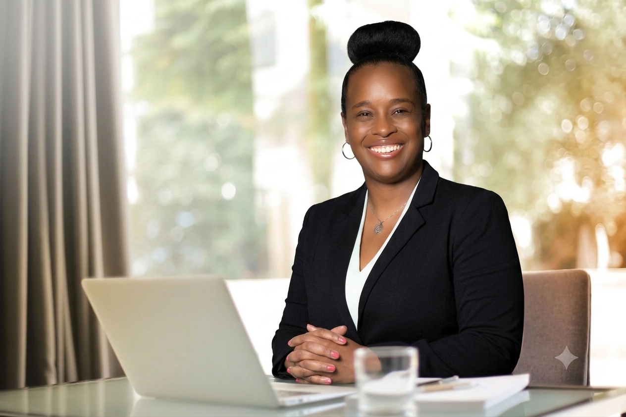 Fourth headshot image - Emily Long, Founder and CEO of EmergeReady Solutions, seated in a professional consulting setting.