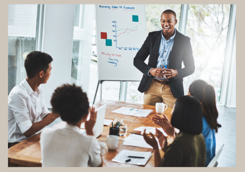 Training and presentation image - Facilitator leading a training or exercise session with a professional audience.