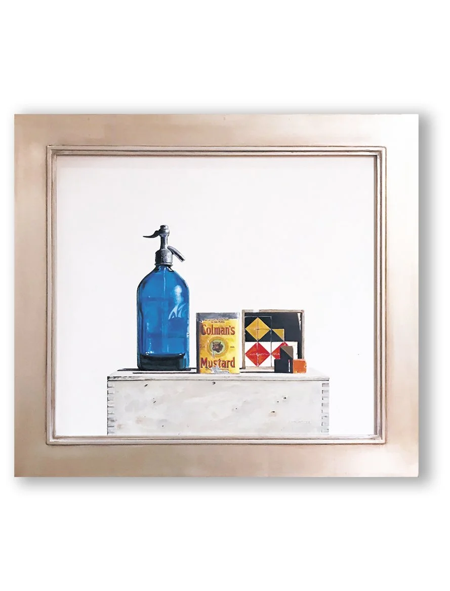 'Seltzer, Mustard & Blocks" - Oil on panel  24x30 inches 2011 - Private collection