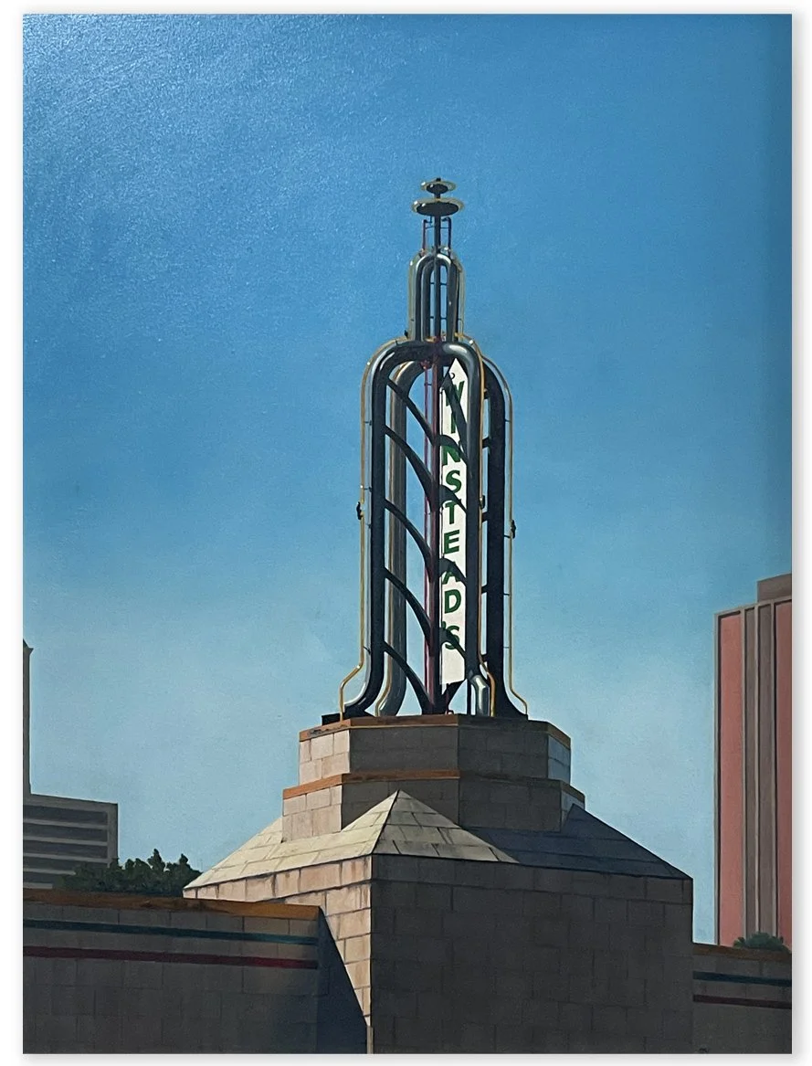 "Winstead's Kansas City" - Oil on panel  24x18 inches 1986 - Collection of the artist