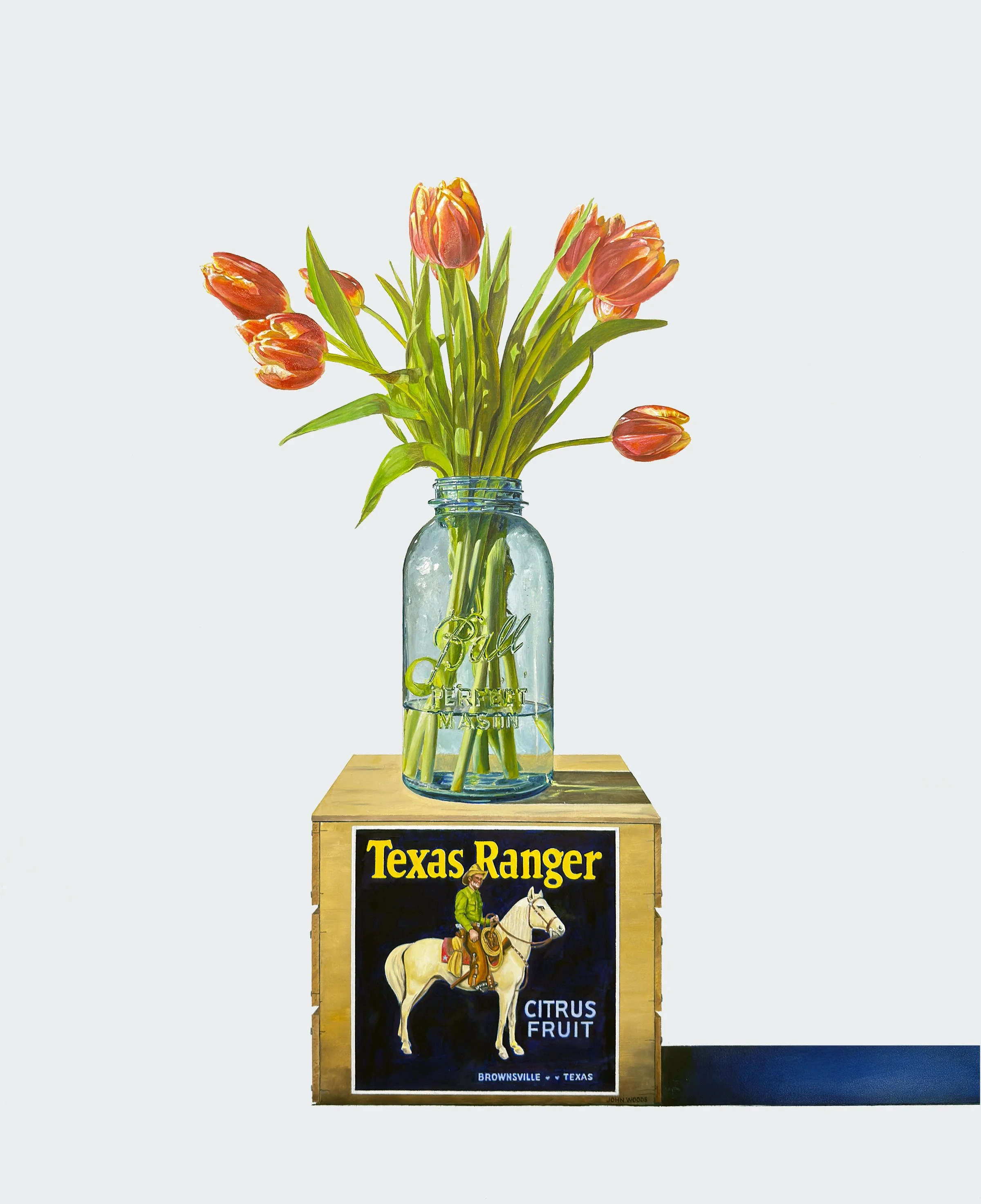 "Texas Tulips" 36x30" oil on panel The Coors Western Art Exhibit & Sale Jan 6-7 2027
