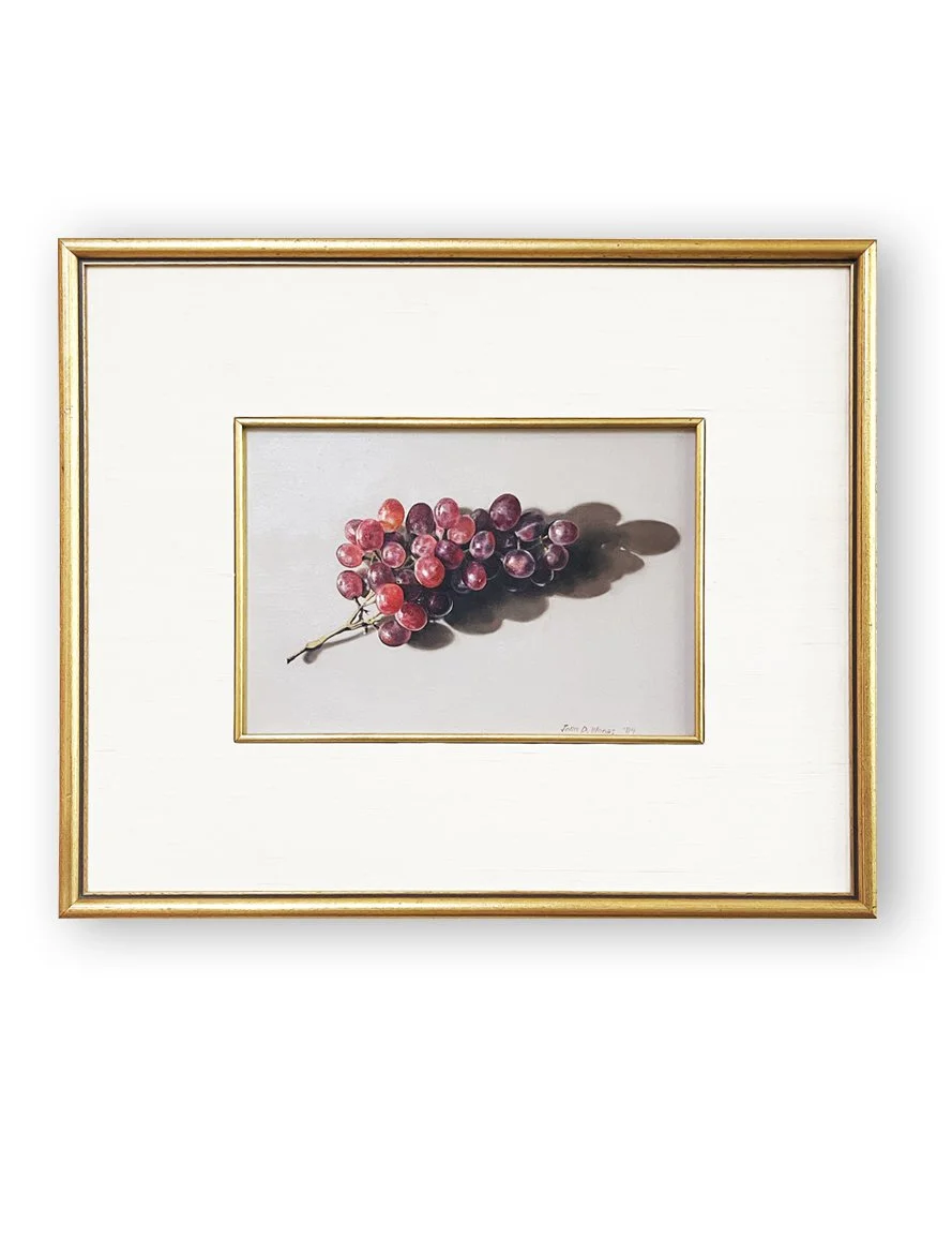 "Red Grapes" - Oil on panel  7  x 11 inches 1984 - Collection of the artist