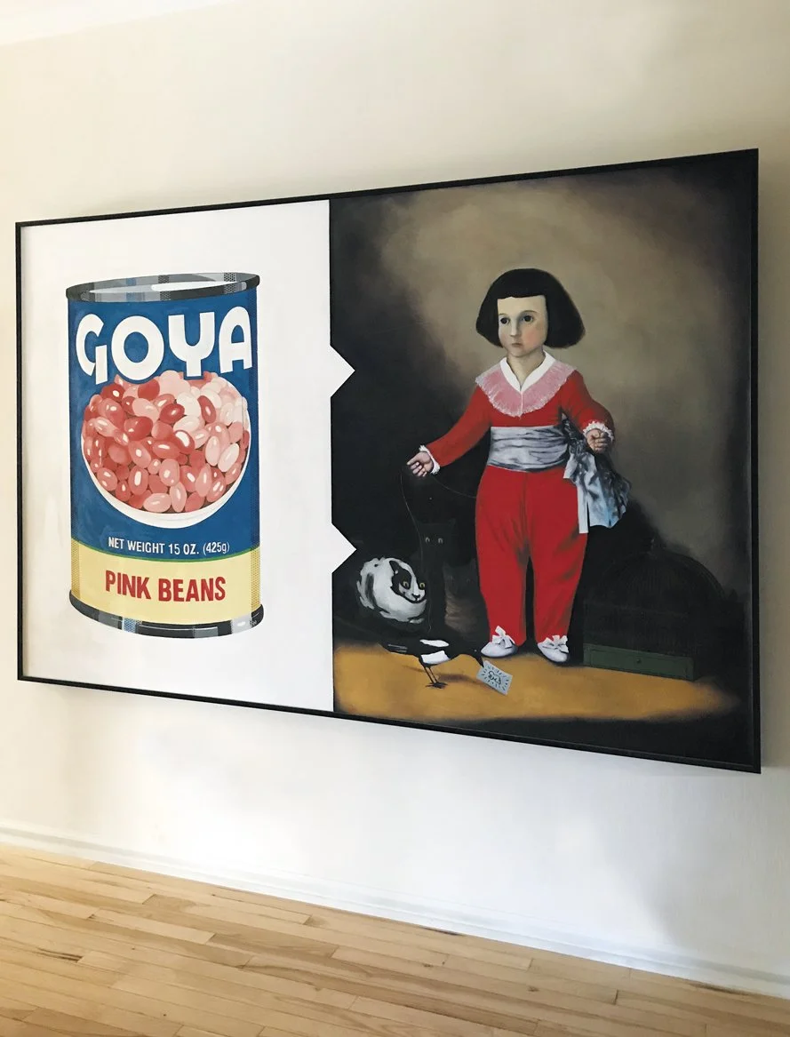 "Goya Beans" - Acrylic on canvas 48x96 inches 1994 - Private collection