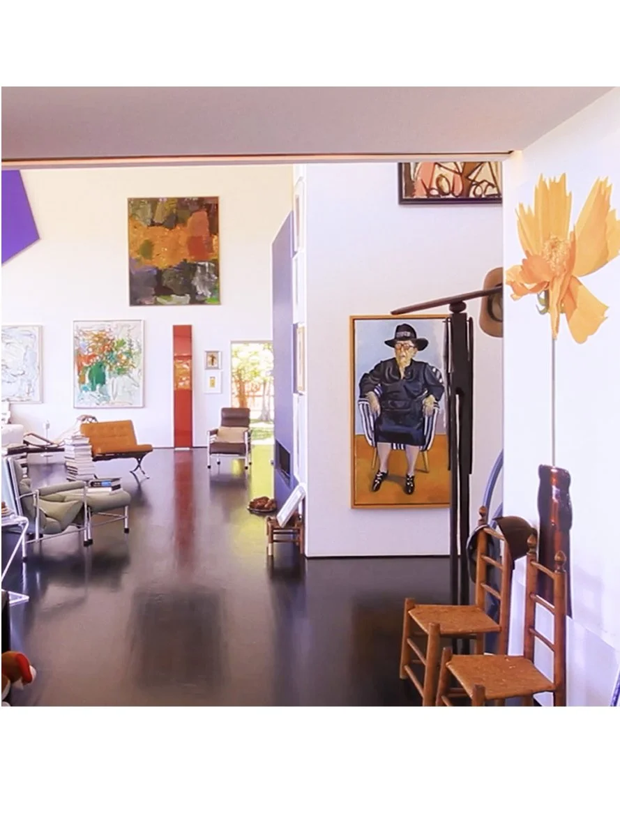 "Coreopsis & Root Beer Bottle" Installation view - Collection of Ginny Williams, Denver