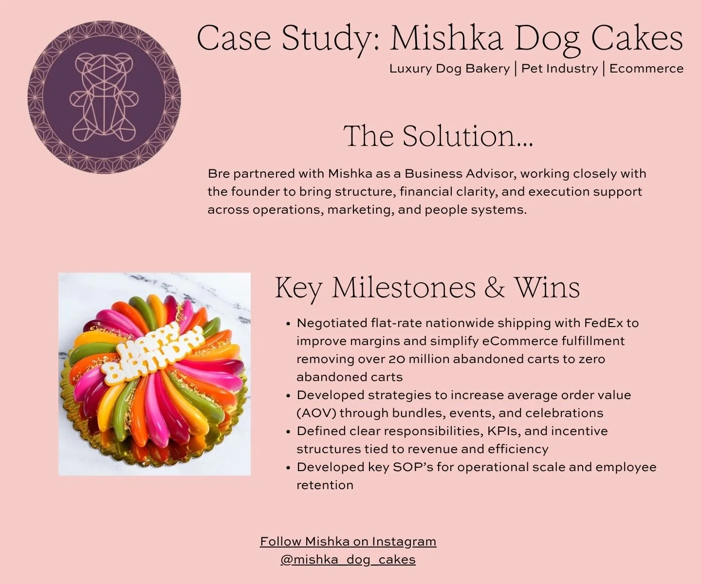 Mishka Dog Cakes Case Study