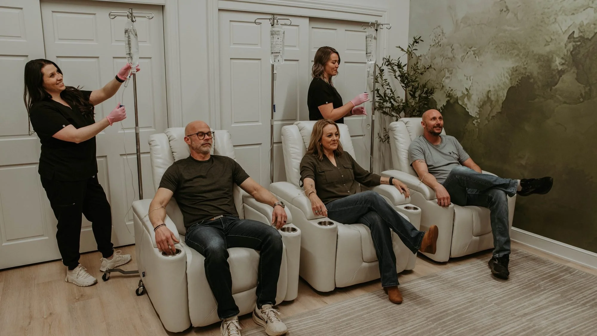 IV therapy recliners at Atlas Health and Wellness in Mount Vernon, Ohio