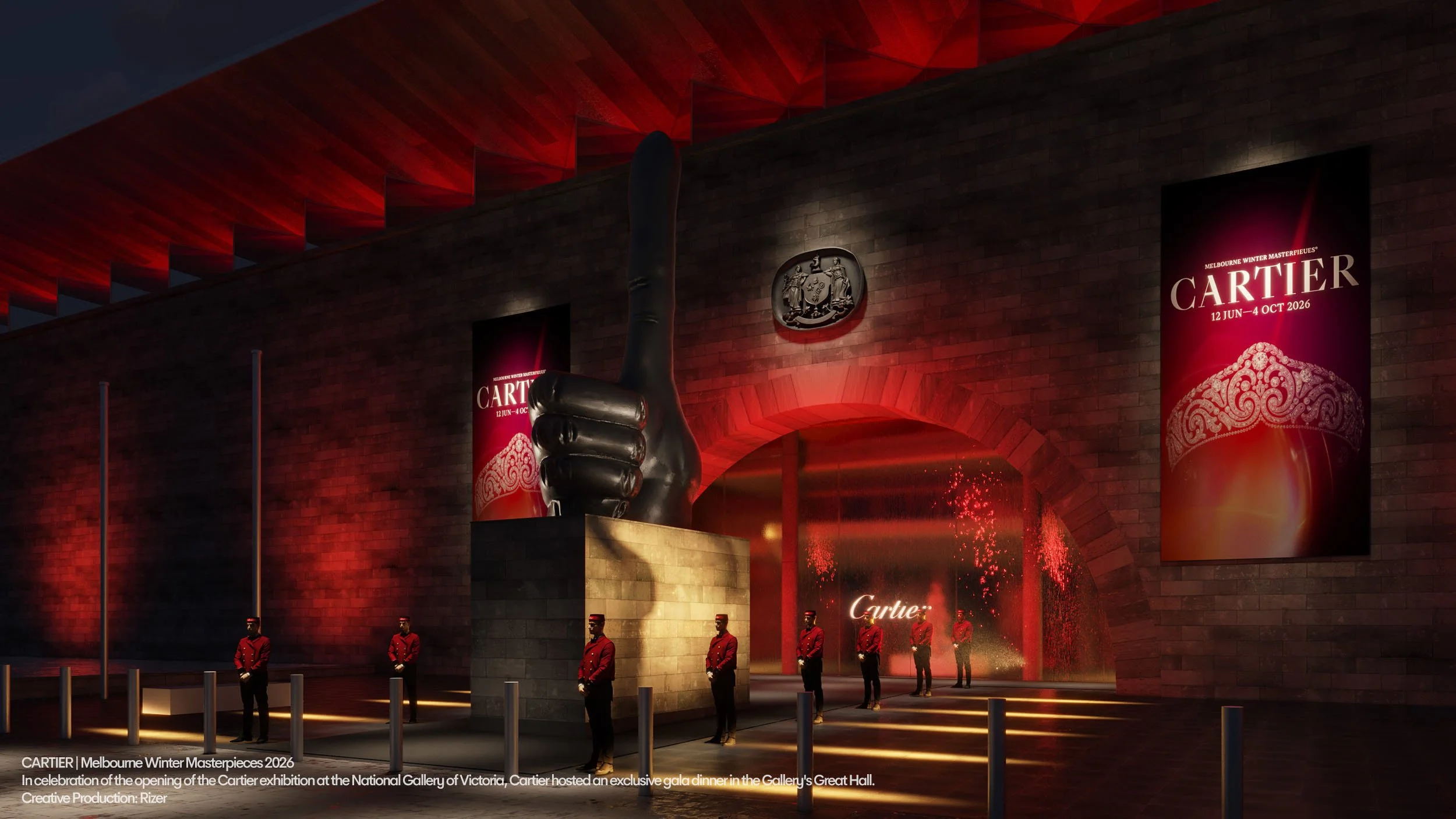 Cartier at NGV 3d visualisation by Rizer  // 3d visualisation